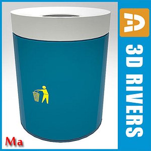 Garbage can 01 (airport) v1 by 3DRivers