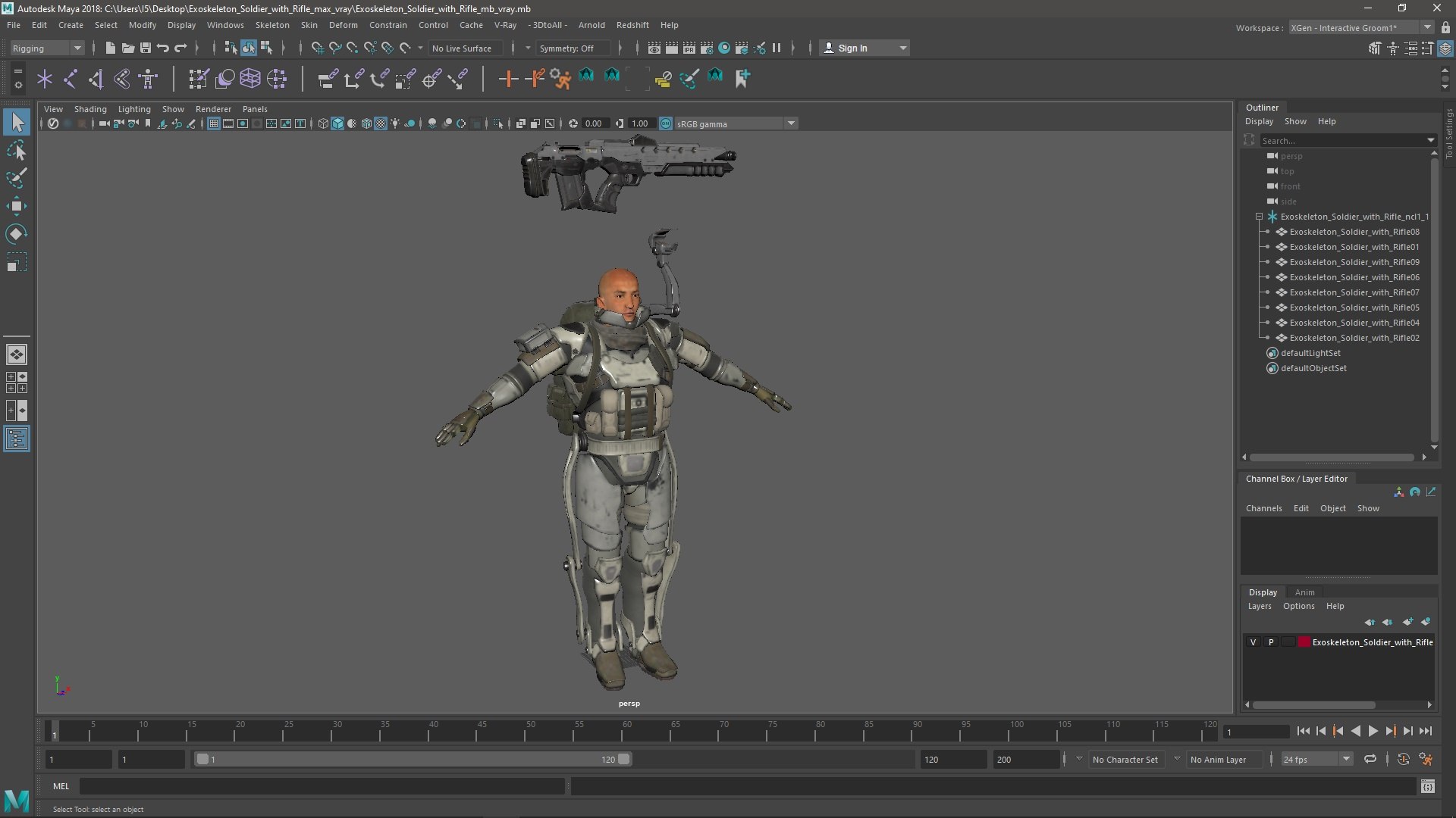Exoskeleton Soldier With Rifle 3D Model - TurboSquid 2307406
