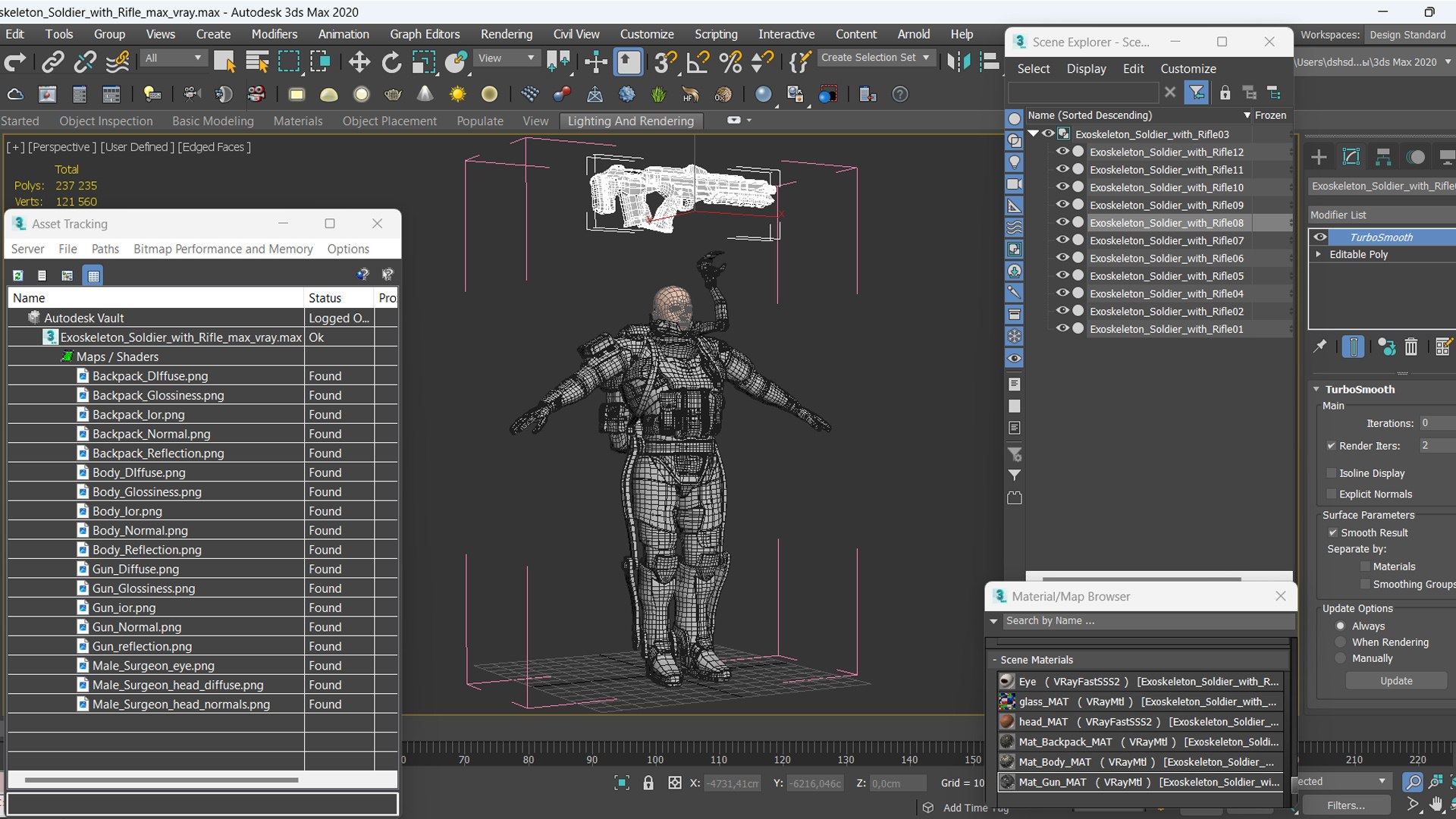 Exoskeleton Soldier With Rifle 3D Model - TurboSquid 2307406
