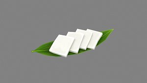 3D Tofu cut into chunks
