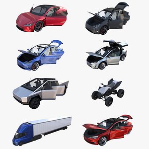 3D 2020 tesla s interiors