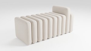 Sofa in a light and luxurious style 3D model