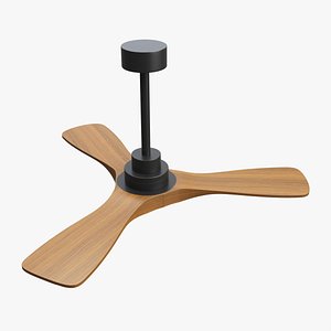 Wood Ceiling Fan with Light 3D model