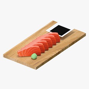 salmon sashimi 3D model