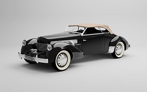 3D 1937 cord 812 phaeton model