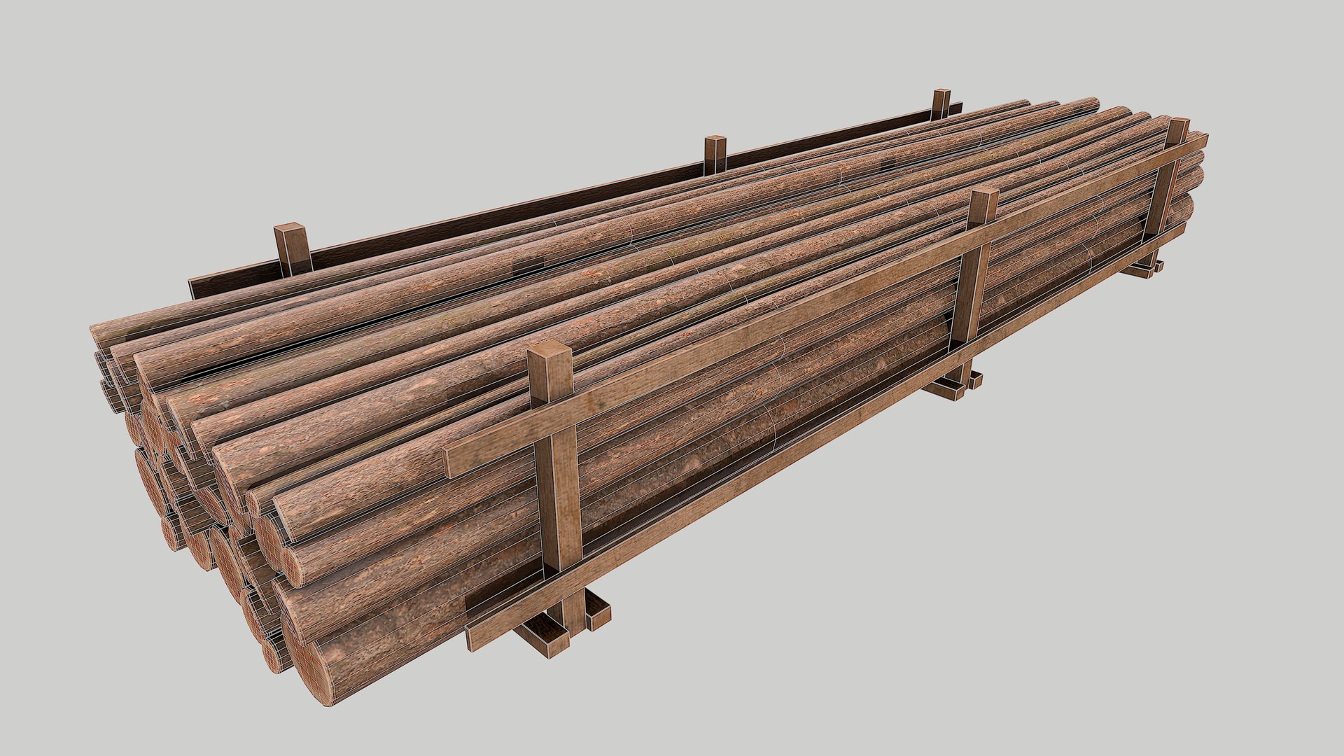 3D Model Wood Logs V2 With PBR 4K 8K - TurboSquid 1730805
