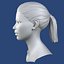 Asian Female Head 3d Model