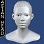 Asian Female Head 3d Model