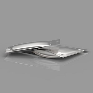 Plastic pouch bag food packing 3D model
