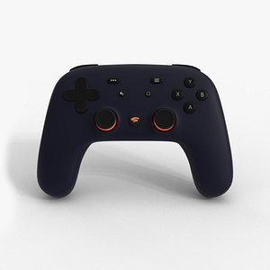 3D model Stadia Controller  Midnight Blue  Founders Edition
