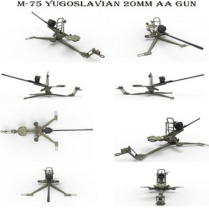 m-75 20mm aa 3D model