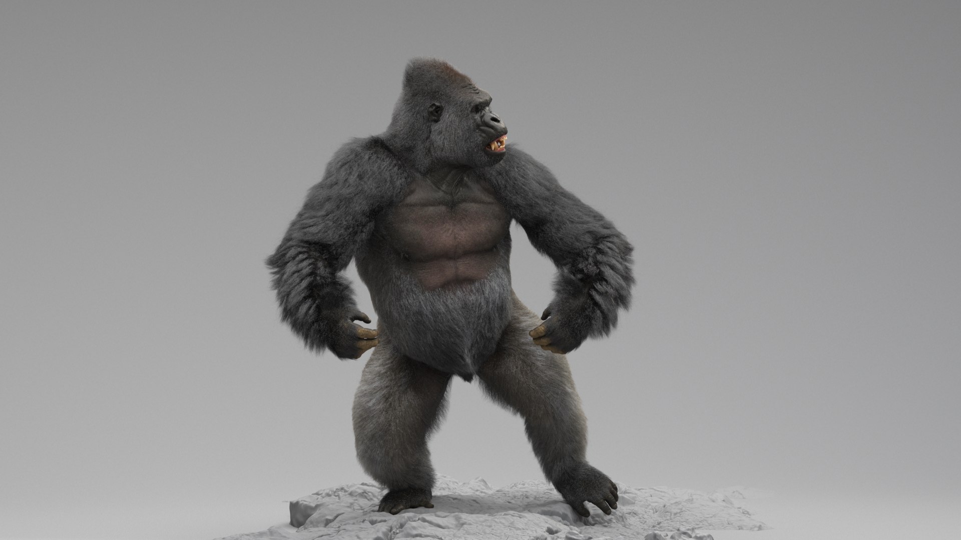 Rigged gorilla model - TurboSquid 1713512