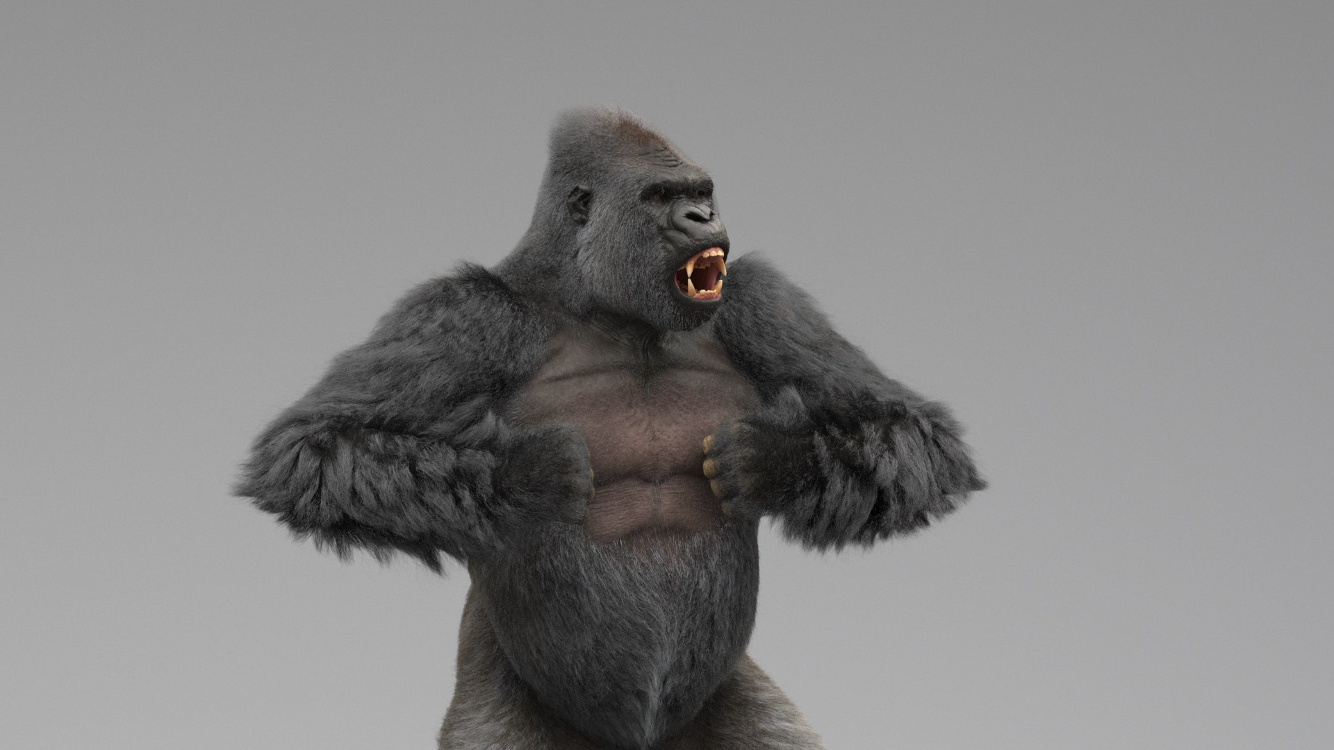 Rigged gorilla model - TurboSquid 1713512