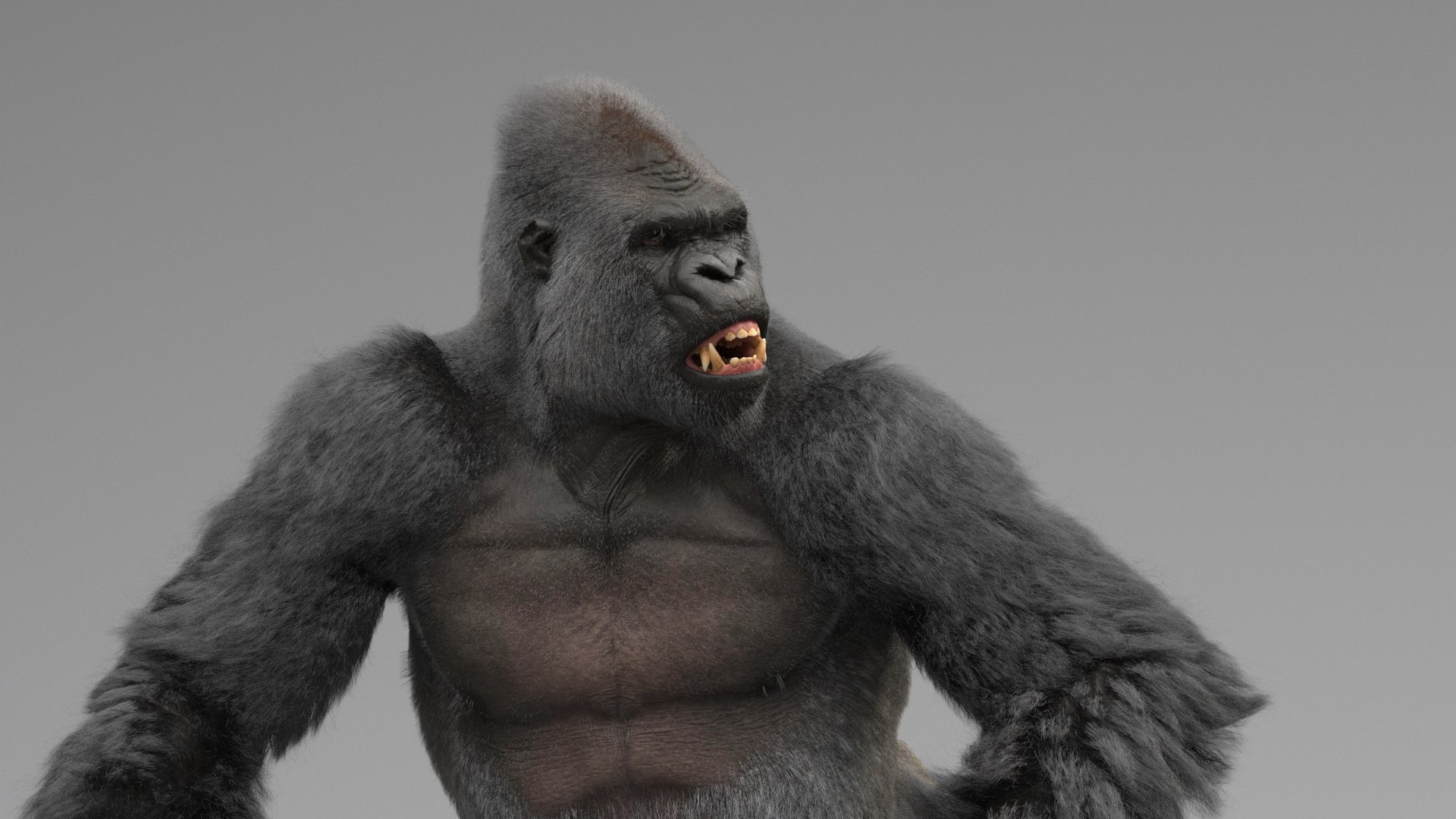 Rigged gorilla model - TurboSquid 1713512