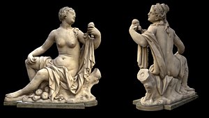 ancient nymph greek sculpture photogrammetry 3D model