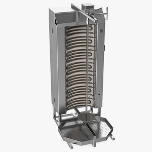 3D vertical rotisserie grill doner