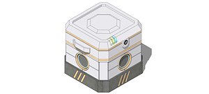 3D model Sci fi Small crate 002