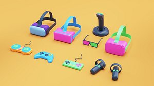 3D simple games equipment gamepads