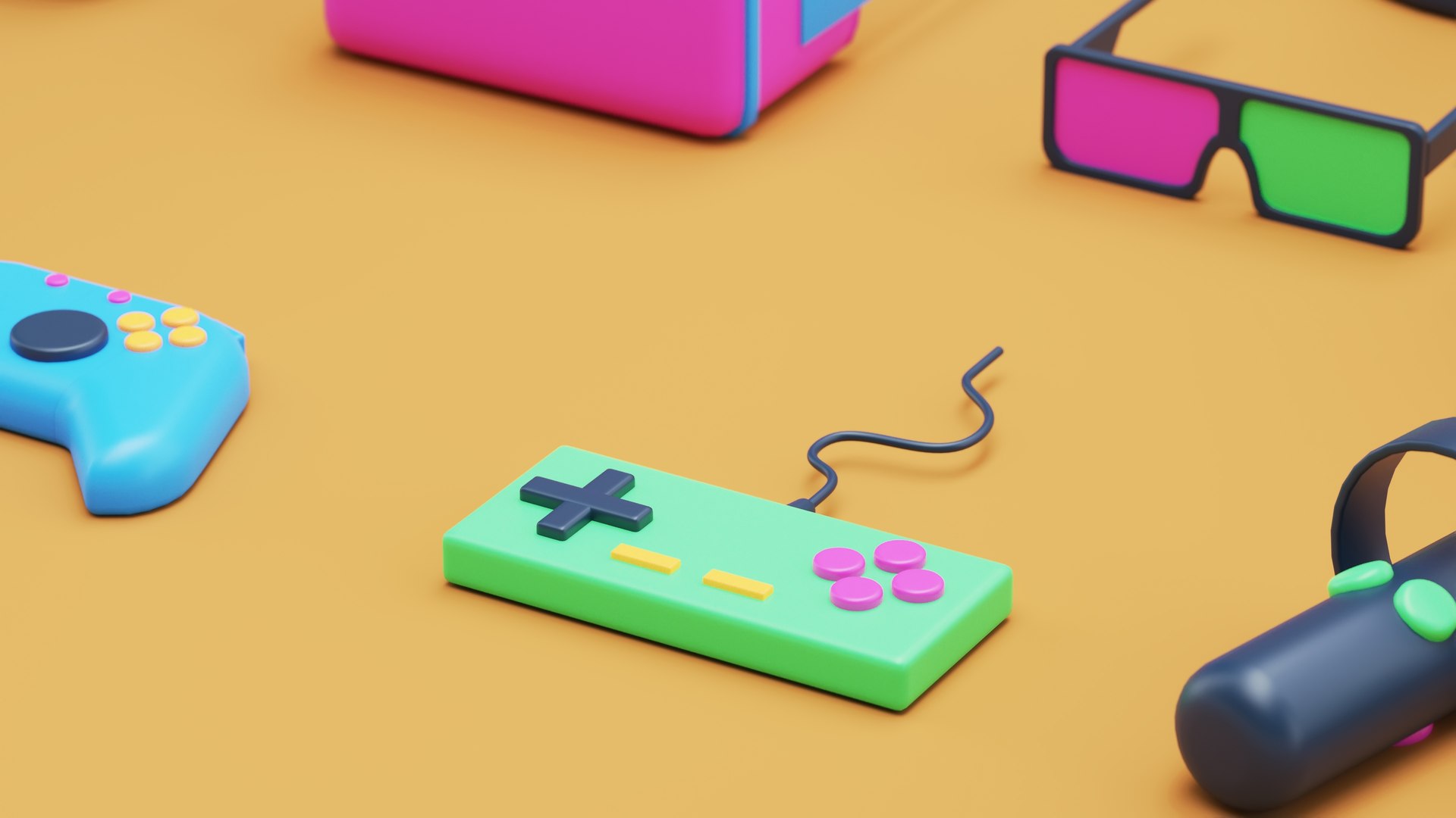 3D Simple Games Equipment Gamepads - TurboSquid 1567180