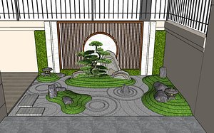 DRY GARDEN LANDSCAPE 3D model
