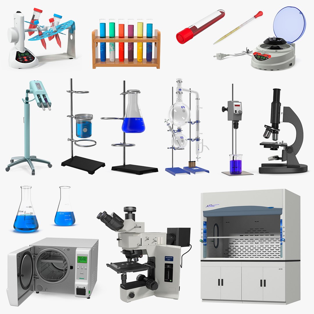 Lab Equipment Collection 8 3D model preview