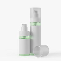 Plastic cosmetic bottle with dispenser 50 and 100 ml