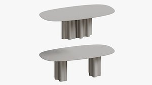 Oval dining table VT210 and Saba Italia Teatro Magico