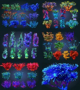 Coral reef plants Animated Pack 53