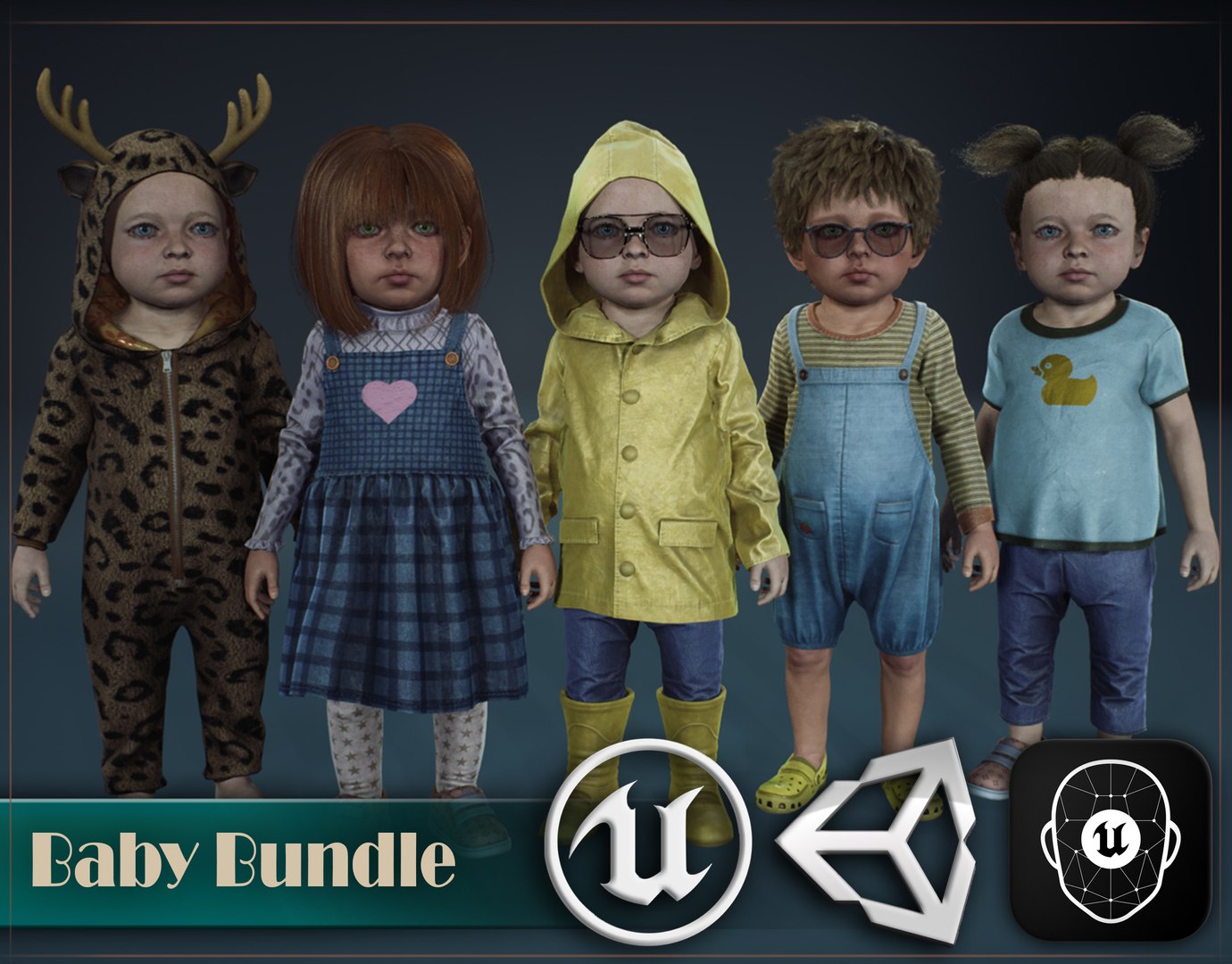 3D Model Baby Bundle - TurboSquid 2530001