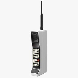 Motorola DynaTAC 8000X Vintage Mobile Phone 3D model