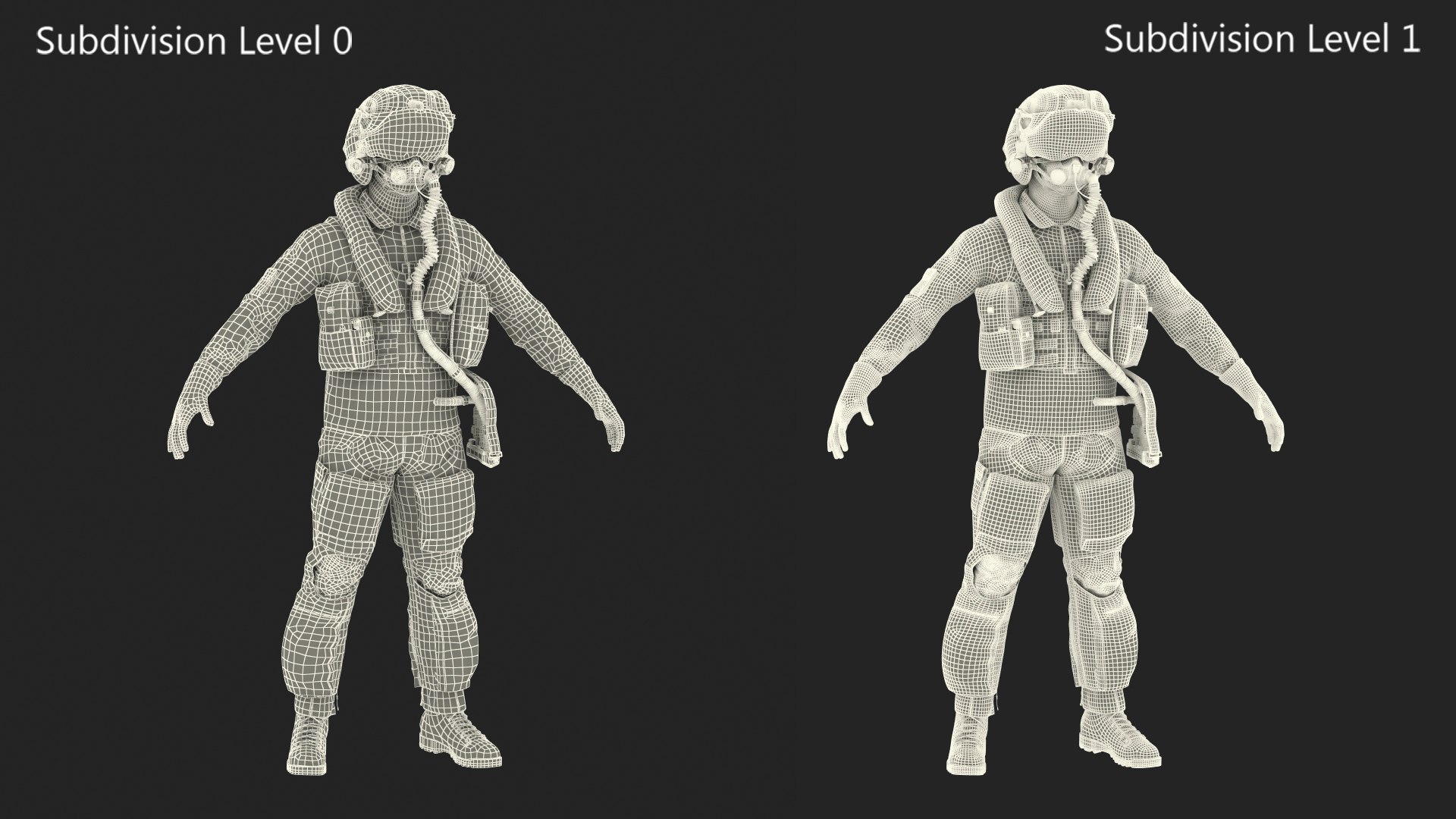 Jet Fighter Pilot in Advanced Flight Suit A-Pose 3D model https://p.turbosquid.com/ts-thumb/s7/8Z9g2T/vA/jet_fighter_pilot_in_advanced_flight_suit_apose_019/jpg/1742433754/1920x1080/fit_q87/f63ef418e7838cd5473abf9c9a036094d319eef0/jet_fighter_pilot_in_advanced_flight_suit_apose_019.jpg