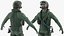 Jet Fighter Pilot in Advanced Flight Suit A-Pose