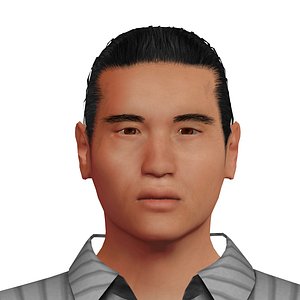 adult asian man 3D model