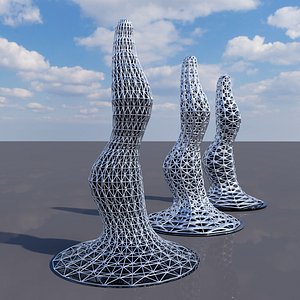 Organic Exoskeleton Towers model