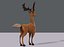 deer v02 cartoon animal 3D model