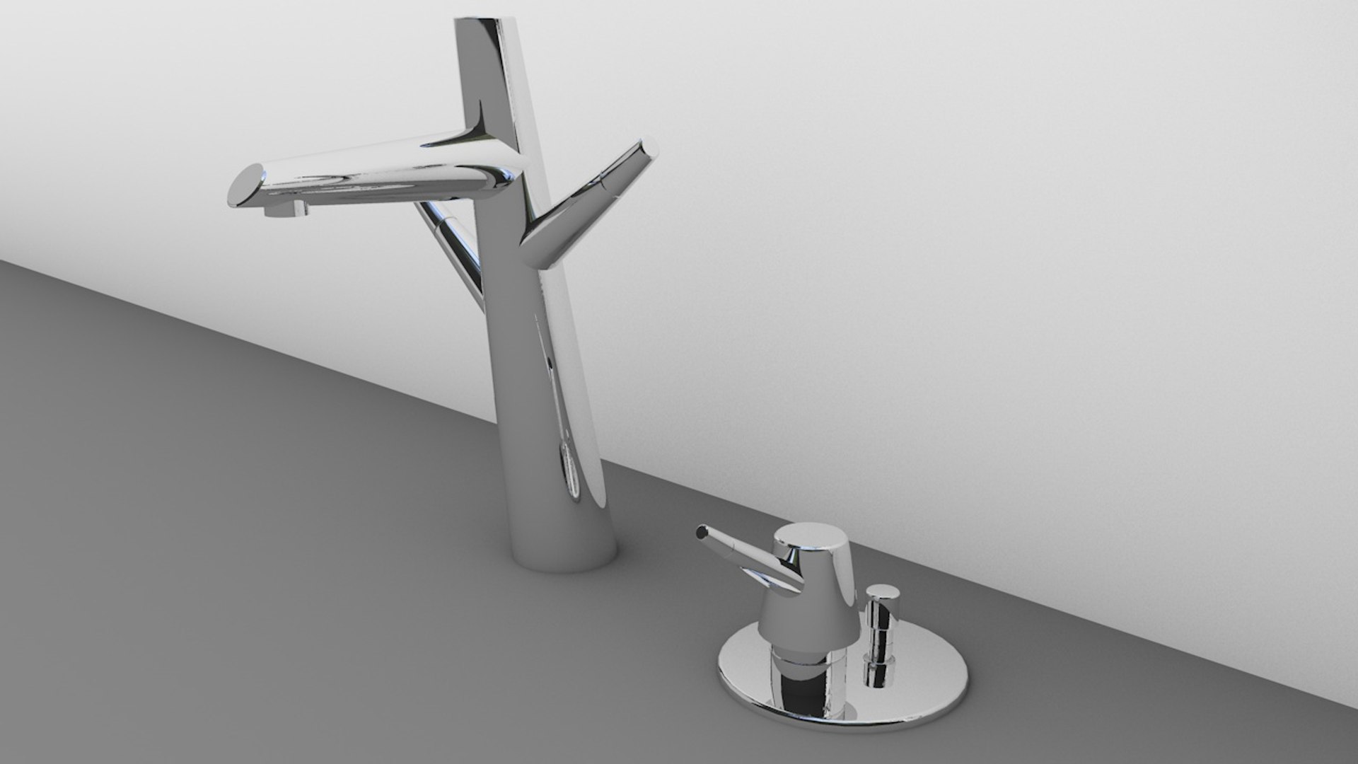 tree faucet 3d c4d