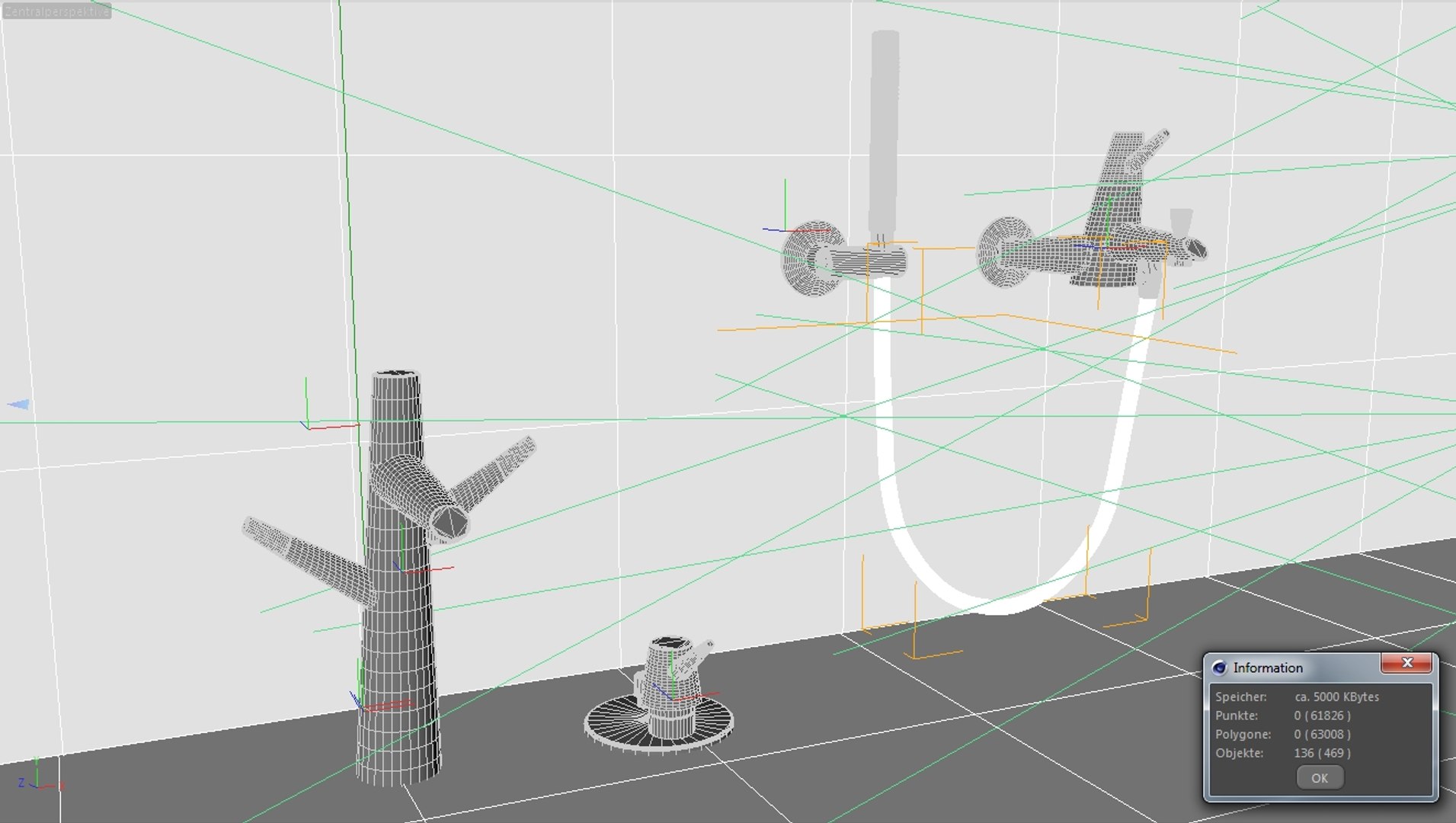 tree faucet 3d c4d