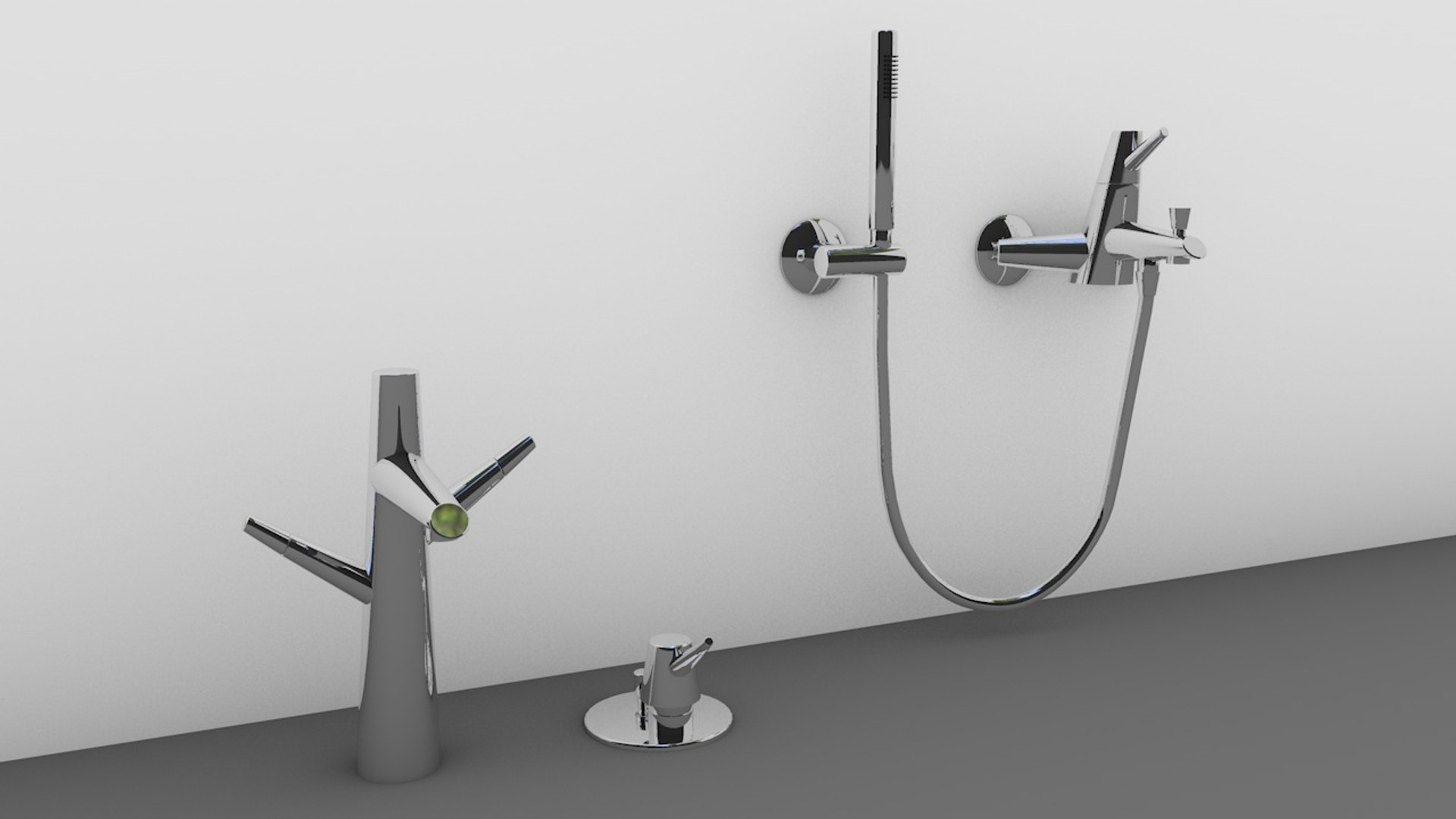 tree faucet 3d c4d