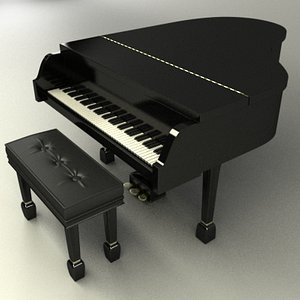 3dsmax grand piano chair
