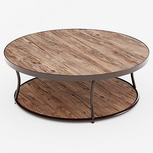 3d bentley elm iron coffee table model