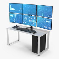 Factory Computer Monitors Light