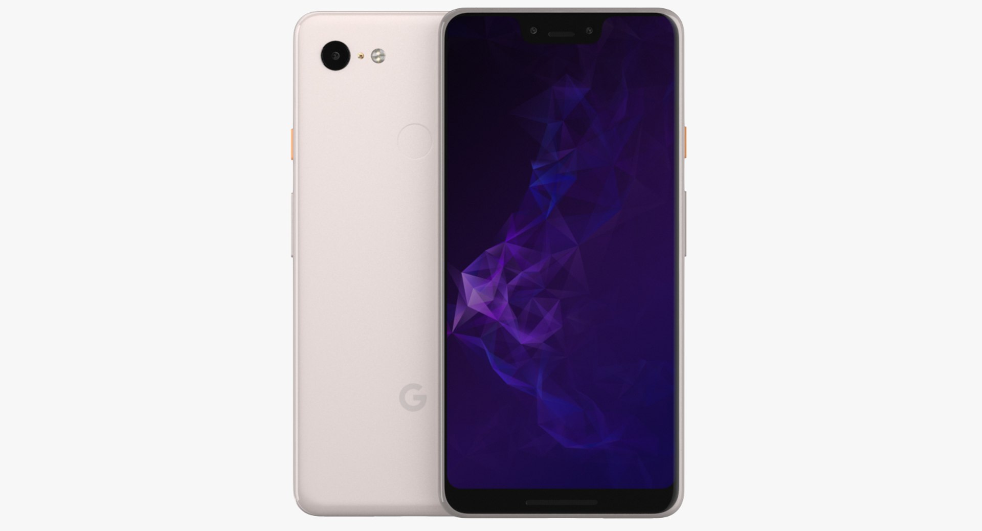 Gold Pixel 3XL Smartphone 3D Model 3D model preview