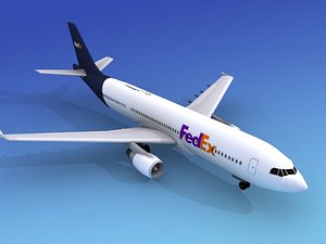 3d airline airbus a300 model