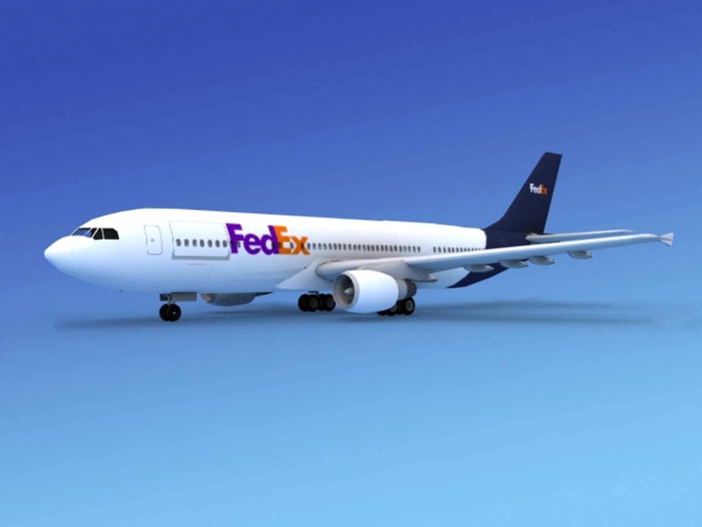 3d Airline Airbus A300 Model