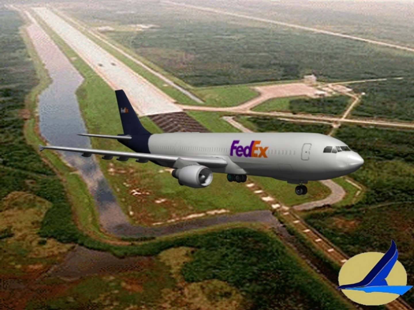 3d Airline Airbus A300 Model