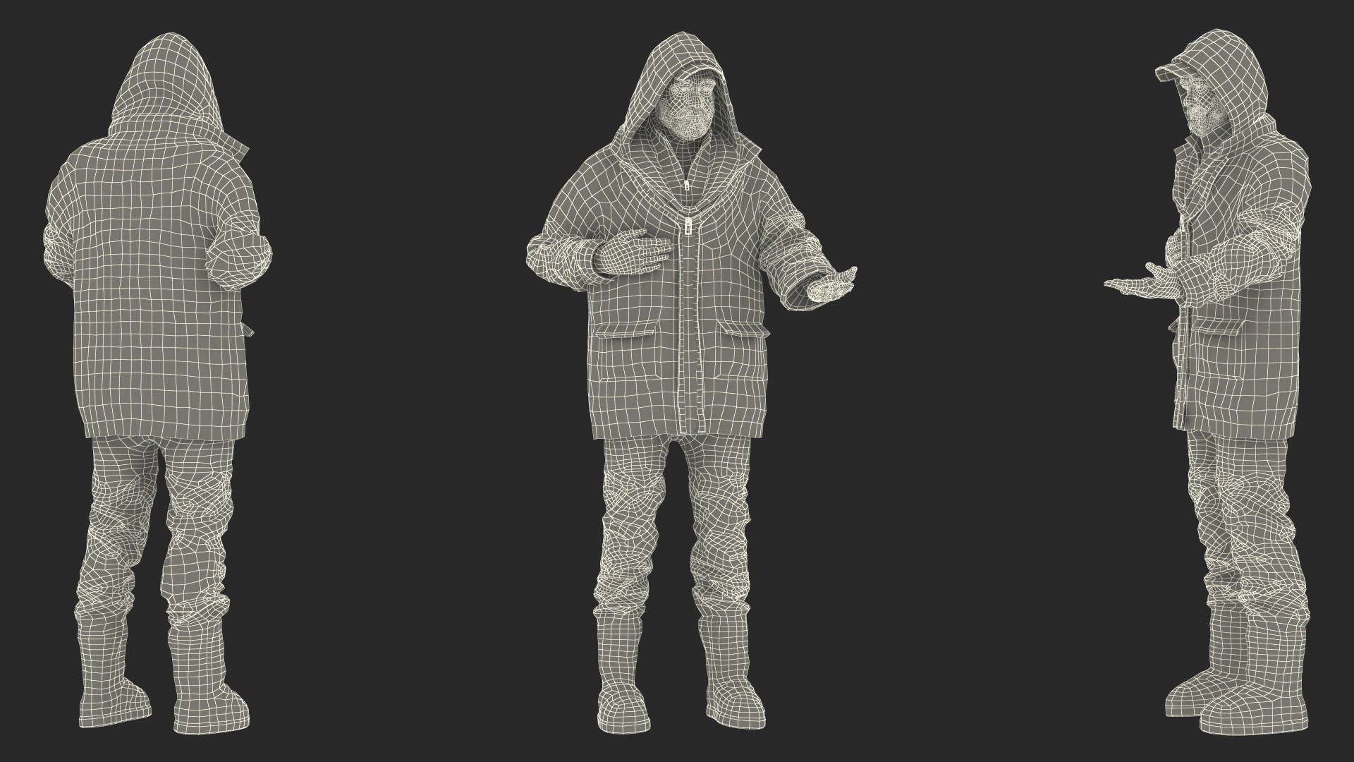3D Homeless Old Man Begs For Alms - TurboSquid 2283335