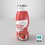 Botella de batido de fresa