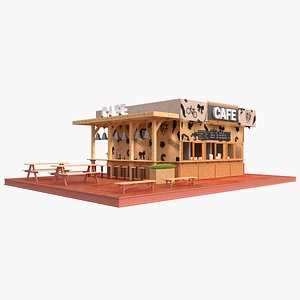 outdoor cafe 3D