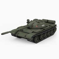 T-55A Medium Tank Low Poly
