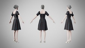 Dress 26 Abstract Sound Wave 3D model